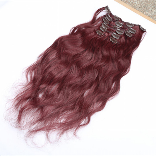 Virgin human hair clip in extensions,clip in human hair extension, long human hair clip in hair extensions for women HN214